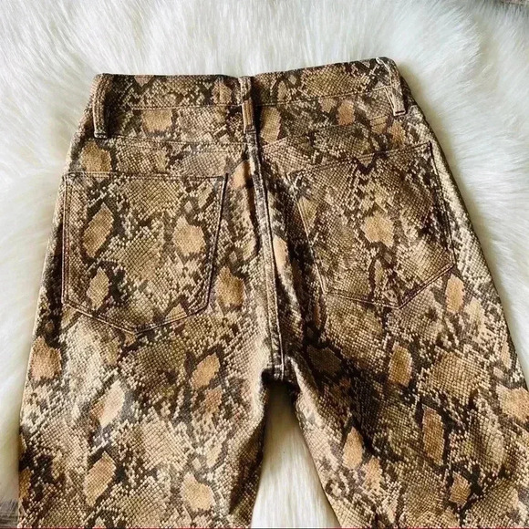 Frame Le High Skinny Crop Snake Jeans Sz 25 - Picture 9 of 13